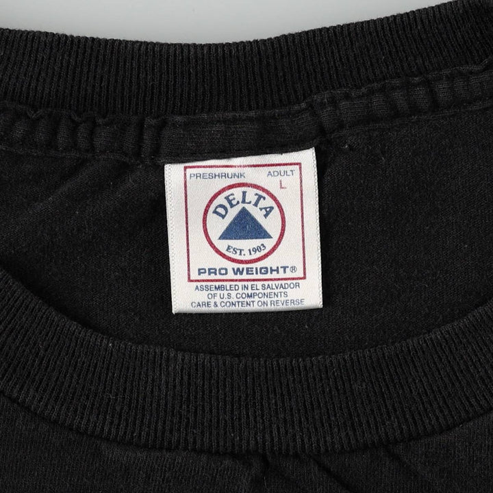 DELTA JCPenney Advertising T-Shirt, Men's Size L (approx.) cotton black type Vintage Second Hand