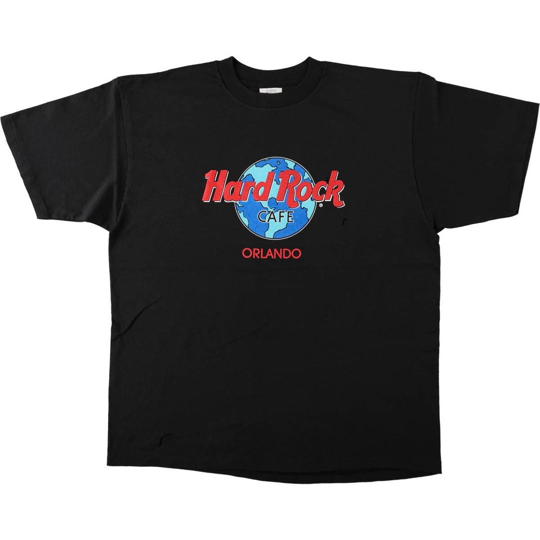 90'S HARD ROCK CAFE Hard Rock Cafe Advertising T-shirt Made in USA Men's XL Vintage cotton black type Vintage Second Hand