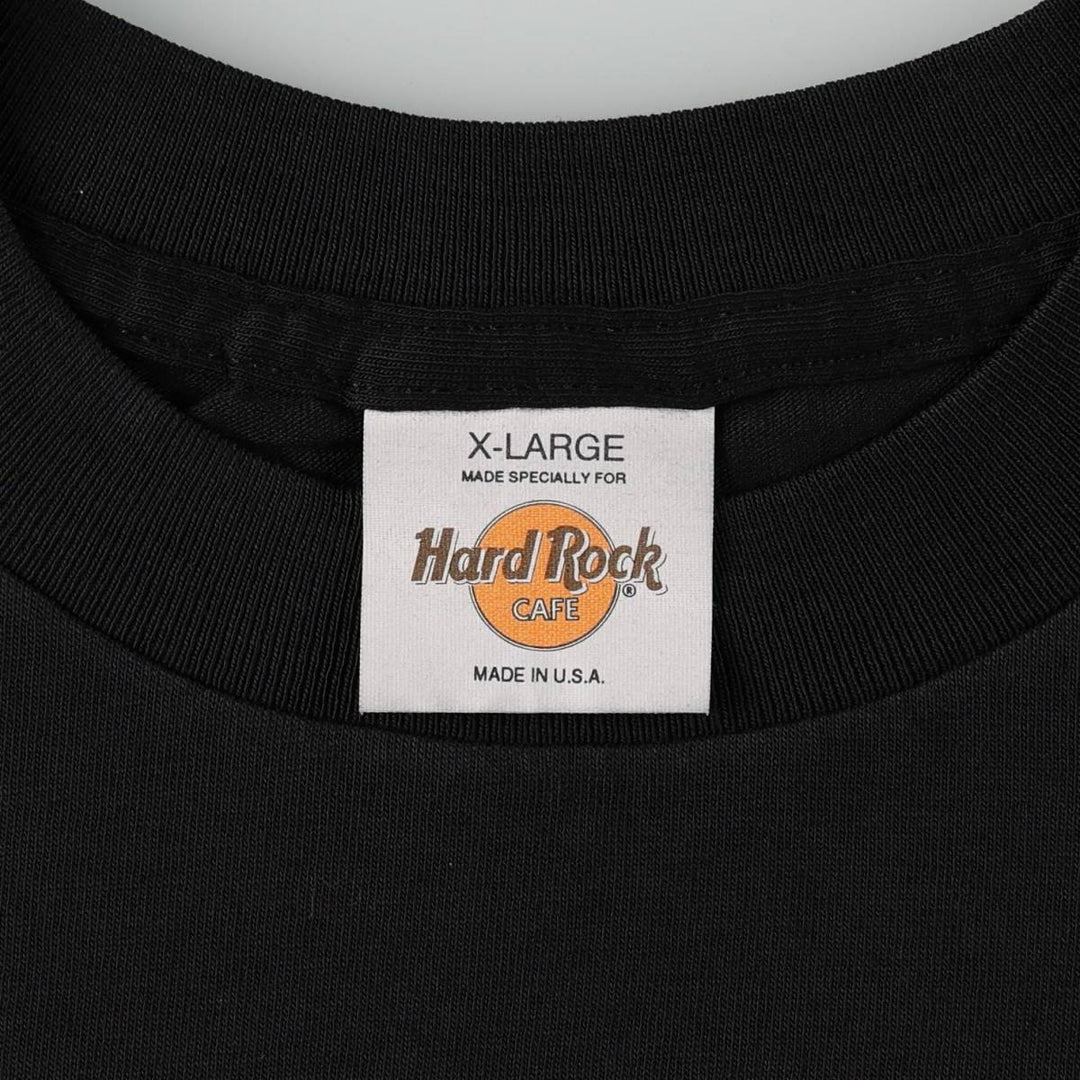 90'S HARD ROCK CAFE Hard Rock Cafe Advertising T-shirt Made in USA Men's XL Vintage cotton black type Vintage Second Hand
