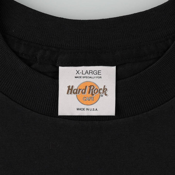 90'S HARD ROCK CAFE Hard Rock Cafe Advertising T-shirt Made in USA Men's XL Vintage cotton black type Vintage Second Hand