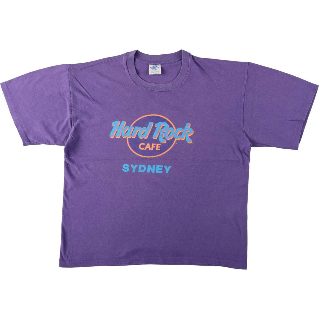 80s-90'S Richee HARD ROCK CAFE Advertising T-Shirt, Men's Size L (approx.), Vintage cotton purple type Vintage Second Hand