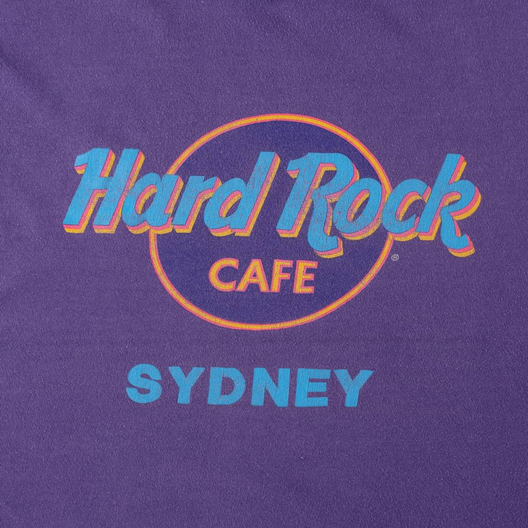 80s-90'S Richee HARD ROCK CAFE Advertising T-Shirt, Men's Size L (approx.), Vintage cotton purple type Vintage Second Hand