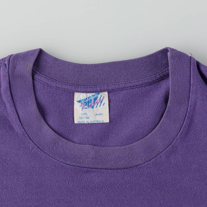 80s-90'S Richee HARD ROCK CAFE Advertising T-Shirt, Men's Size L (approx.), Vintage cotton purple type Vintage Second Hand