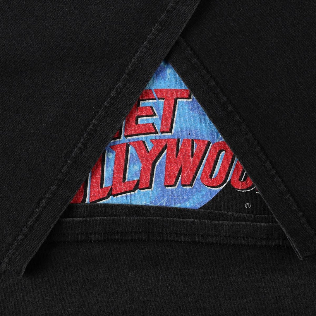 90'S PLANET HOLLYWOOD Advertising T-shirt Made in USA Men's XL Vintage cotton black type Vintage Second Hand