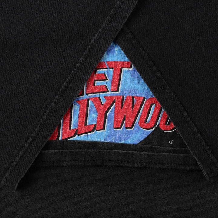 90'S PLANET HOLLYWOOD Advertising T-shirt Made in USA Men's XL Vintage cotton black type Vintage Second Hand