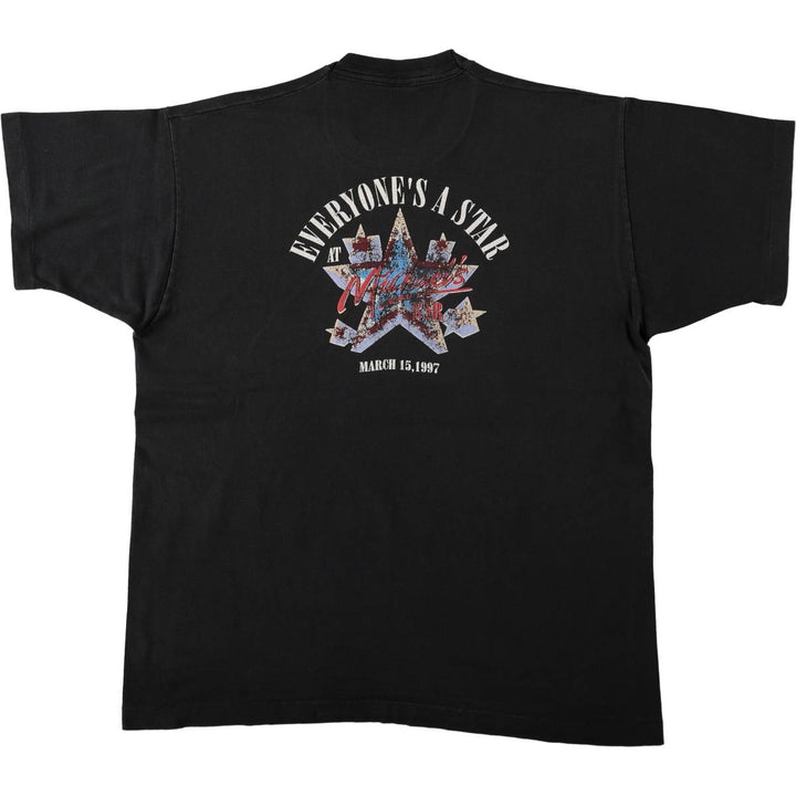 2000'S Fruit of the Loom Planet Hollywood Advertising T-shirt, Made in Canada, Men's XL equivalent. cotton black type Vintage Second Hand