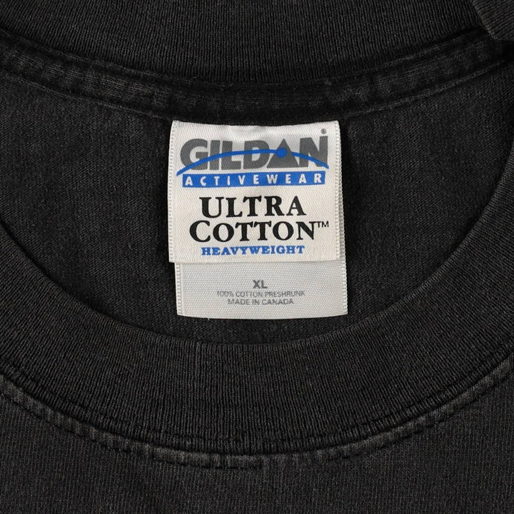 Gildan HOOTERS advertising t-shirt, made in Canada, men's size XL equivalent. cotton black type Vintage Second Hand