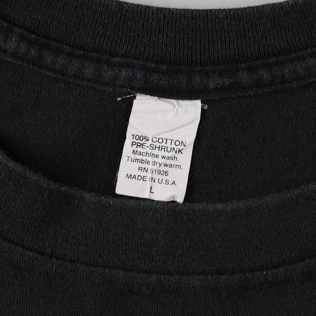 90'S PLANET HOLLYWOOD Advertising T-shirt, Made in USA, Men's L size, Vintage cotton black type Vintage Second Hand