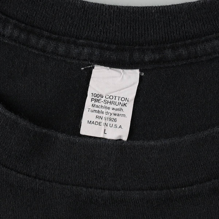 90'S PLANET HOLLYWOOD Advertising T-shirt, Made in USA, Men's L size, Vintage cotton black type Vintage Second Hand