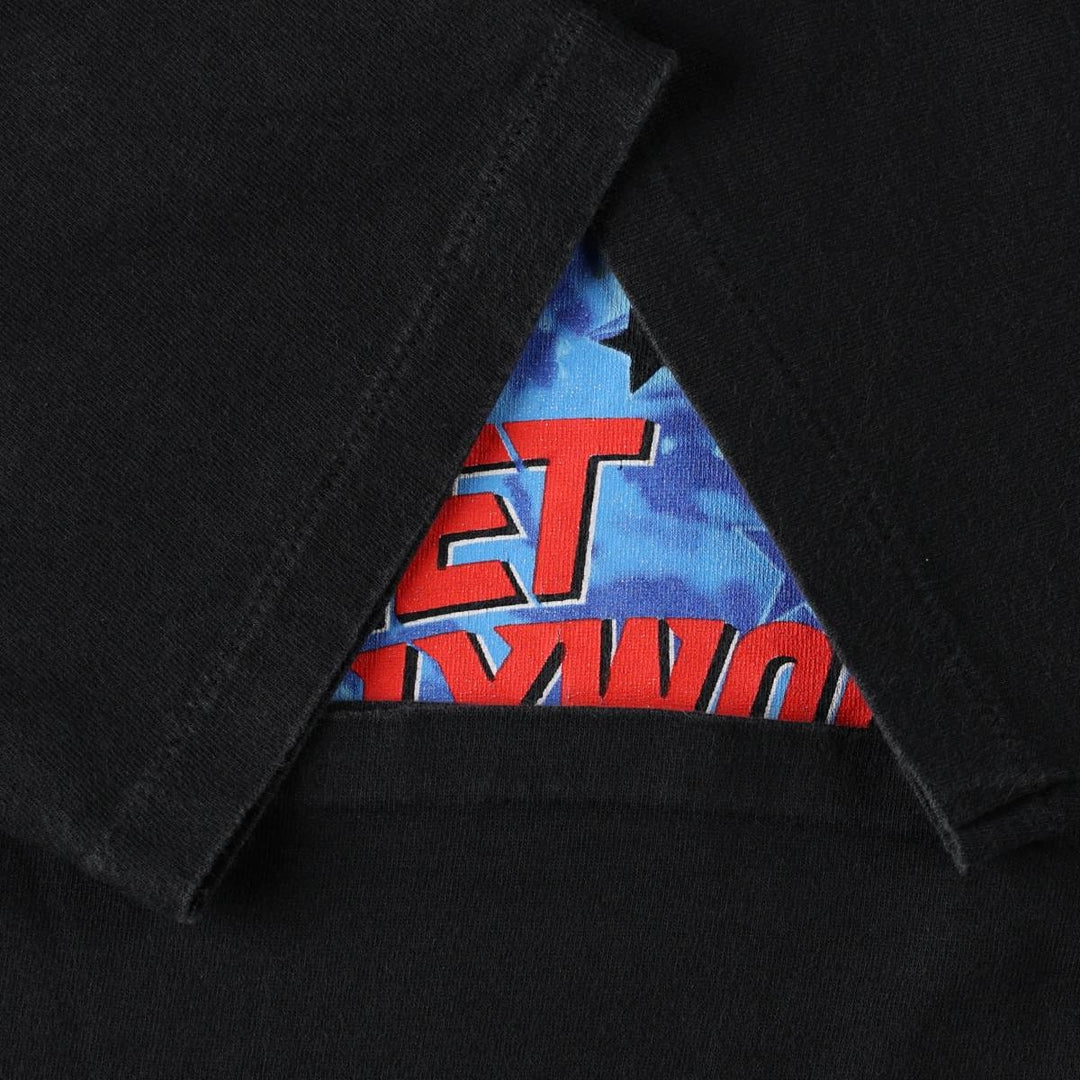 90'S PLANET HOLLYWOOD Advertising T-shirt, Made in USA, Men's L size, Vintage cotton black type Vintage Second Hand