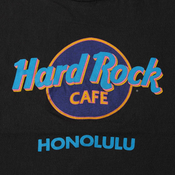 90'S Hard Rock Cafe Advertising T-Shirt, Made in USA, Men's Size L (approx.), Short Sleeve, Vintage, Single Stitch cotton black type Vintage Second Hand