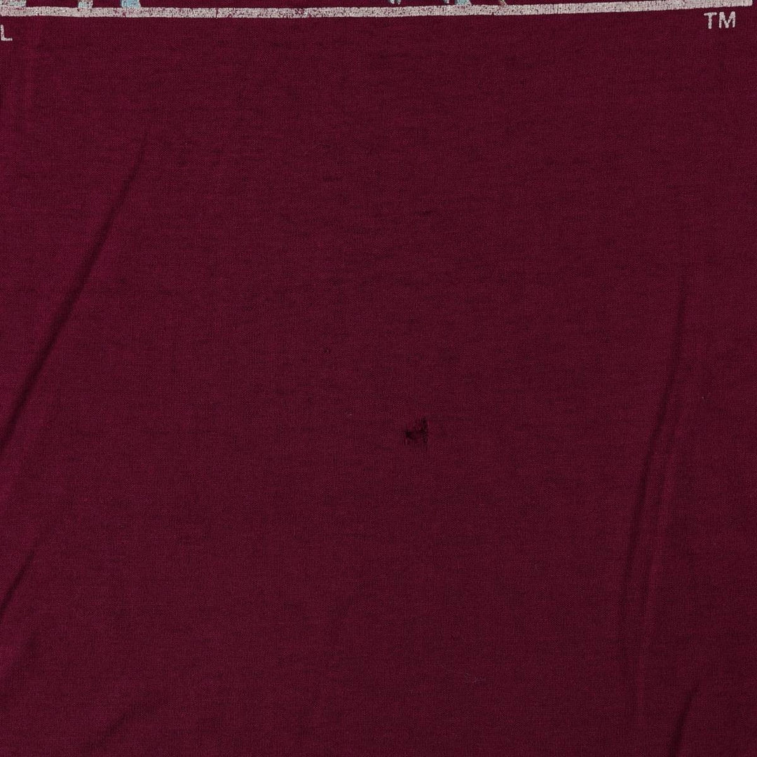 80'S Logo Seven Michigan Panthers Sports Print T-Shirt, Made in USA, Men's Size L (approx.), Vintage cotton wine-red Vintage Second Hand