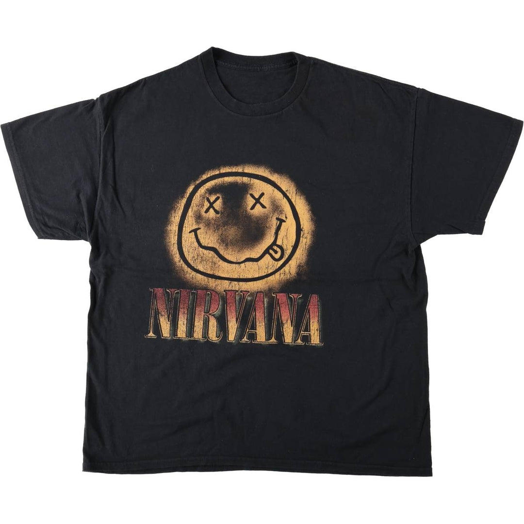 NIRVANA Nirvana Band T-shirt, Band T, Men's XL size unclear black type Vintage Second Hand