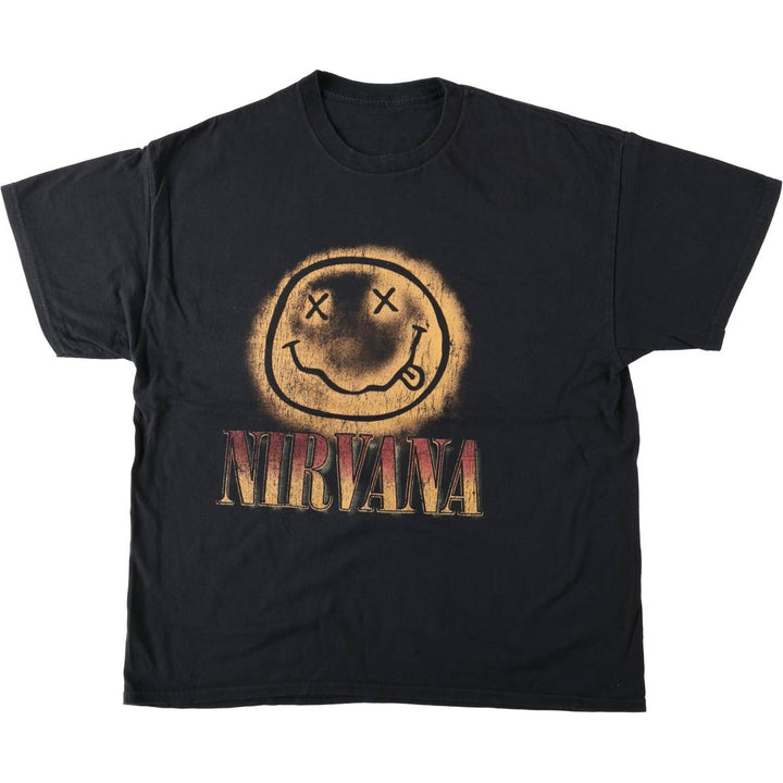 NIRVANA Nirvana Band T-shirt, Band T, Men's XL size unclear black type Vintage Second Hand