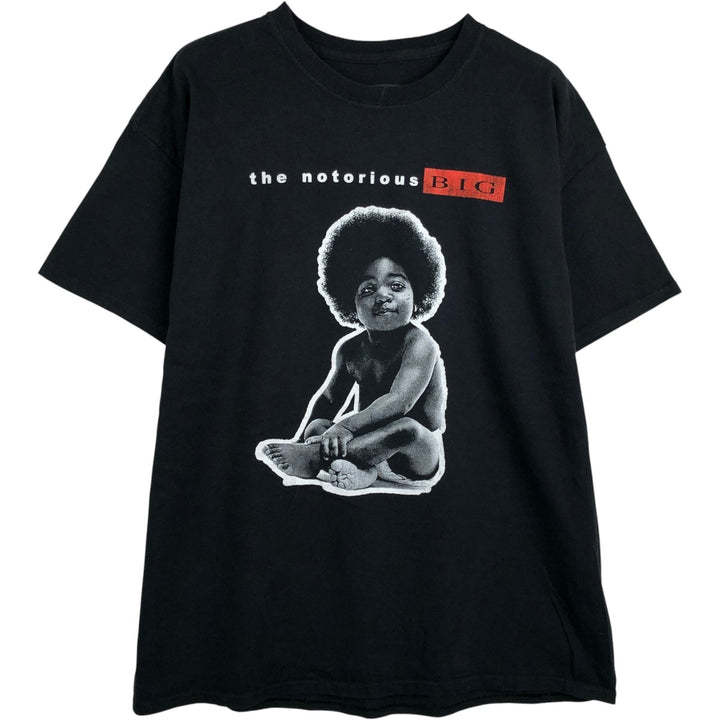 THE NOTORIOUS BIG Notorious BIG Rap T-shirt Rap T Men's XL size cotton black type Vintage Second Hand