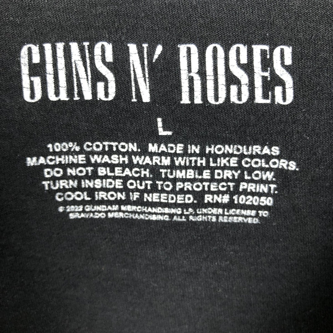 GUNS N' ROSES Guns N' Roses Band T-shirt Band T Men's L size cotton black type Vintage Second Hand