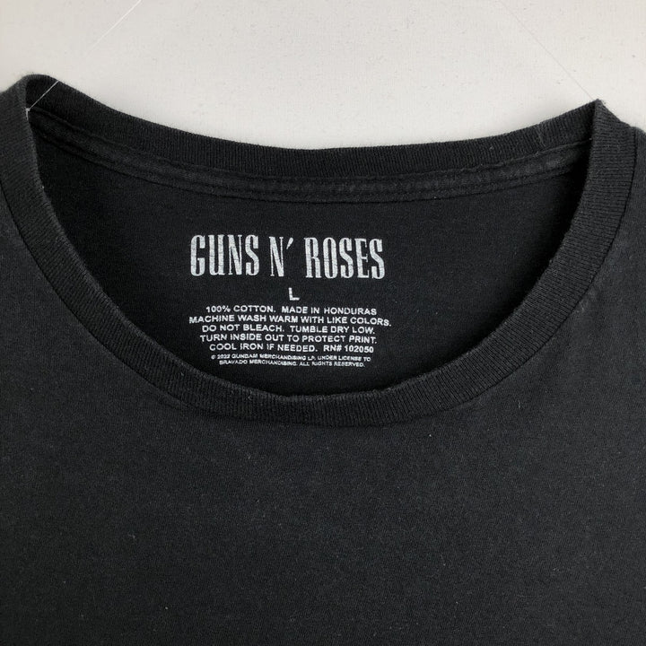 GUNS N' ROSES Guns N' Roses Band T-shirt Band T Men's L size cotton black type Vintage Second Hand