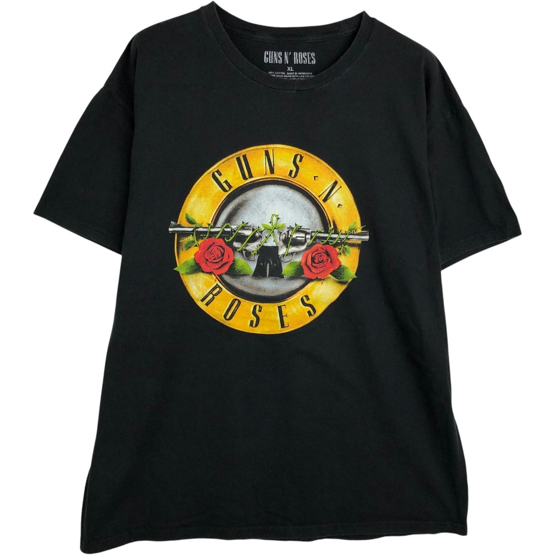 GUNS N' ROSES Guns N' Roses Band T-Shirt Band Tee Men's XL cotton black type Vintage Second Hand