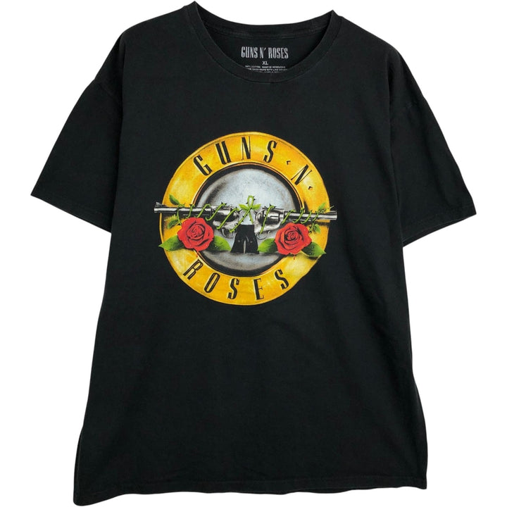 GUNS N' ROSES Guns N' Roses Band T-Shirt Band Tee Men's XL cotton black type Vintage Second Hand