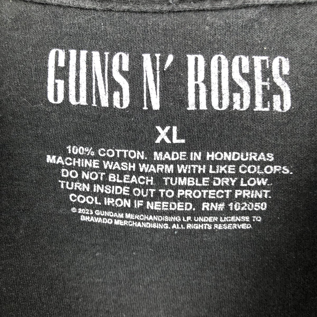 GUNS N' ROSES Guns N' Roses Band T-Shirt Band Tee Men's XL cotton black type Vintage Second Hand