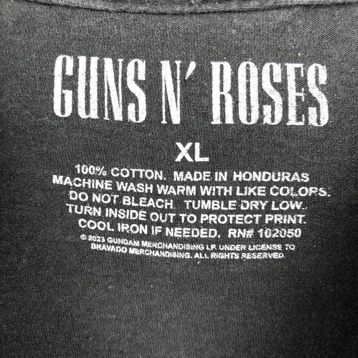 GUNS N' ROSES Guns N' Roses Band T-Shirt Band Tee Men's XL cotton black type Vintage Second Hand
