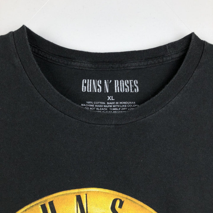 GUNS N' ROSES Guns N' Roses Band T-Shirt Band Tee Men's XL cotton black type Vintage Second Hand
