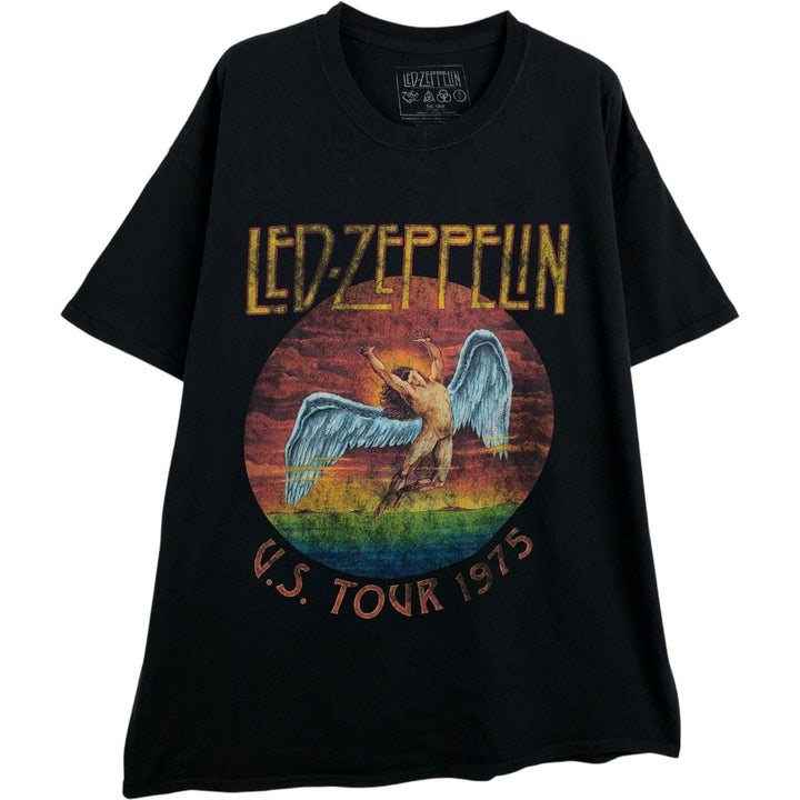 LED ZEPPELIN Led Zeppelin Band T-shirt Band T Men's XL unclear white type Vintage Second Hand