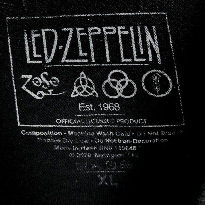LED ZEPPELIN Led Zeppelin Band T-shirt Band T Men's XL unclear white type Vintage Second Hand