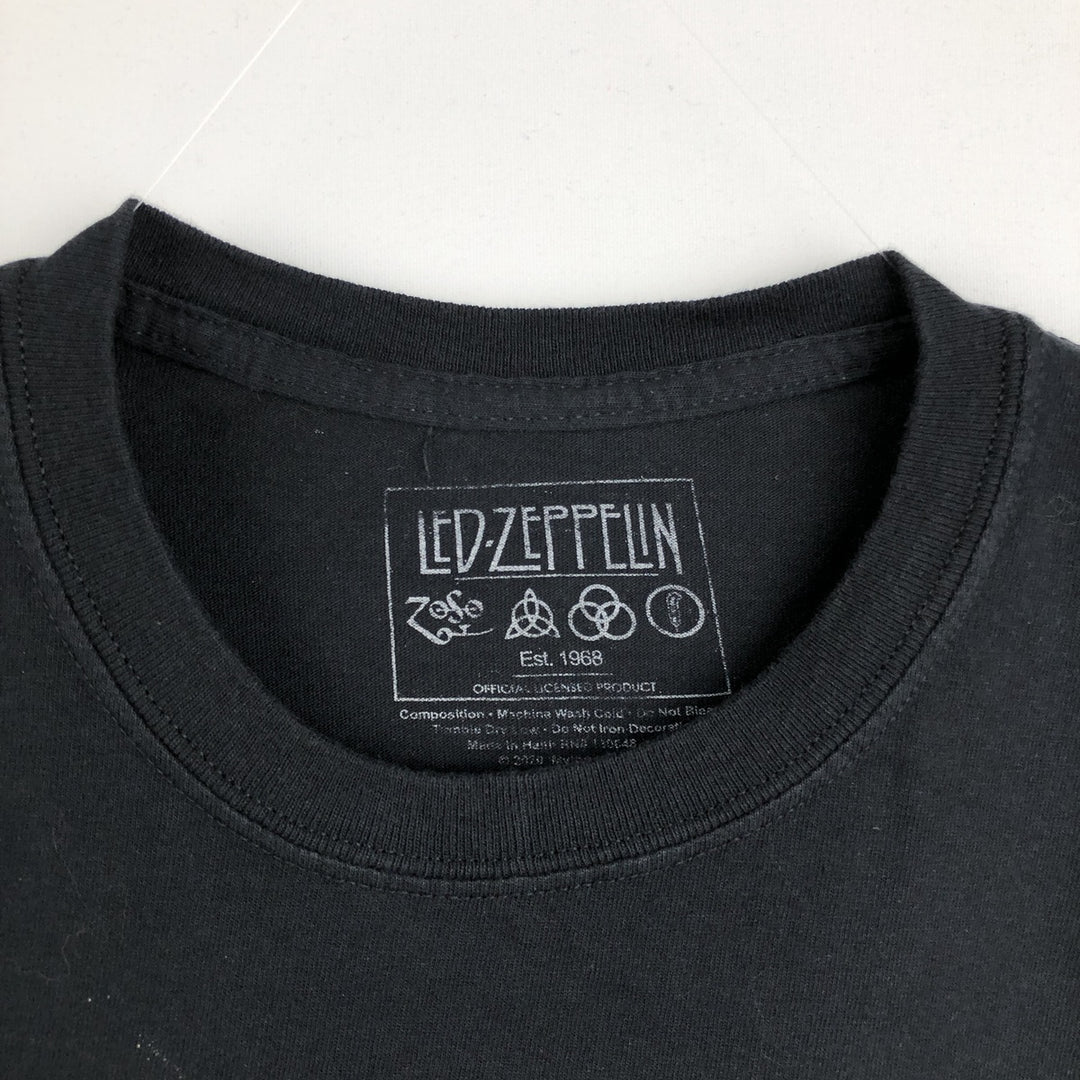 LED ZEPPELIN Led Zeppelin Band T-shirt Band T Men's XL unclear white type Vintage Second Hand