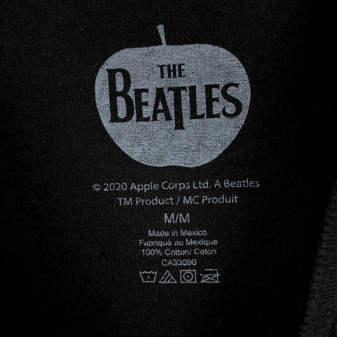 THE BEATLES Band T-shirt, Men's M size cotton black type Vintage Second Hand
