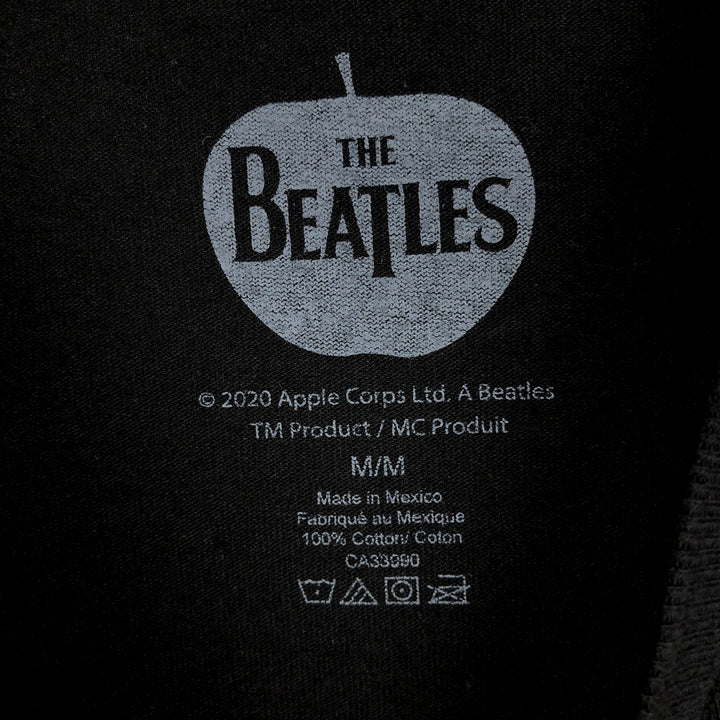 THE BEATLES Band T-shirt, Men's M size cotton black type Vintage Second Hand