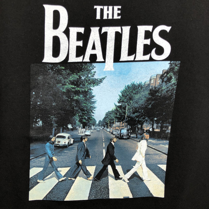 THE BEATLES Band T-shirt, Men's M size cotton black type Vintage Second Hand