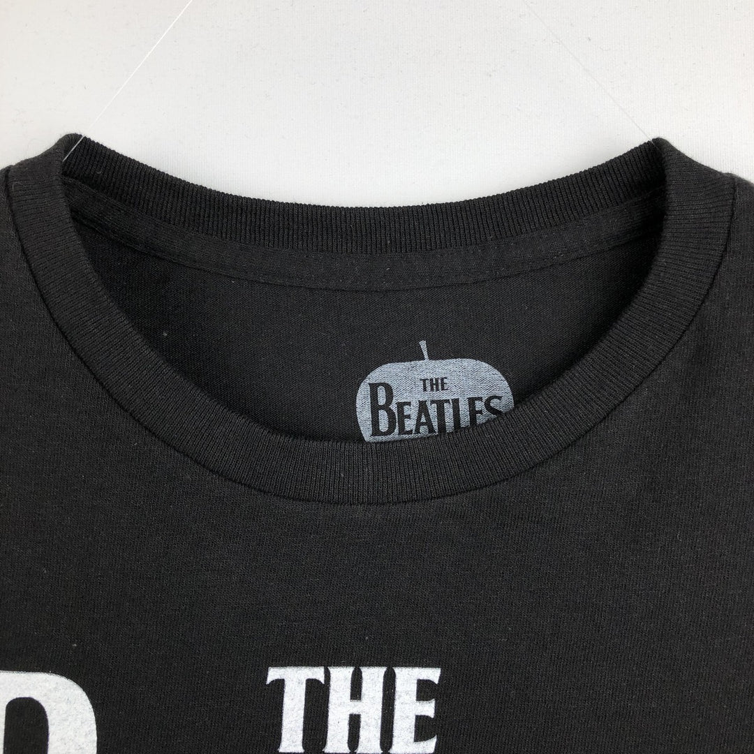 THE BEATLES Band T-shirt, Men's M size cotton black type Vintage Second Hand