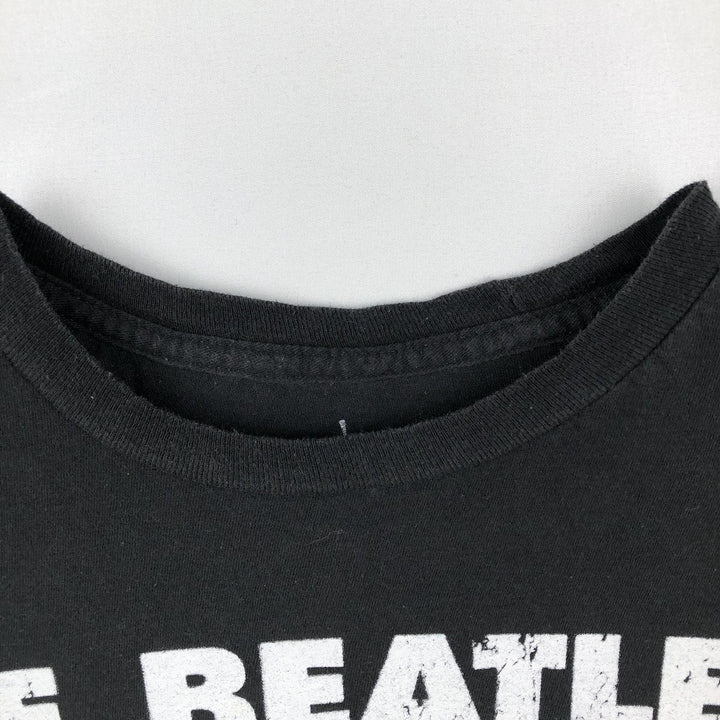 THE BEATLES Band T-shirt, Men's L size cotton black type Vintage Second Hand