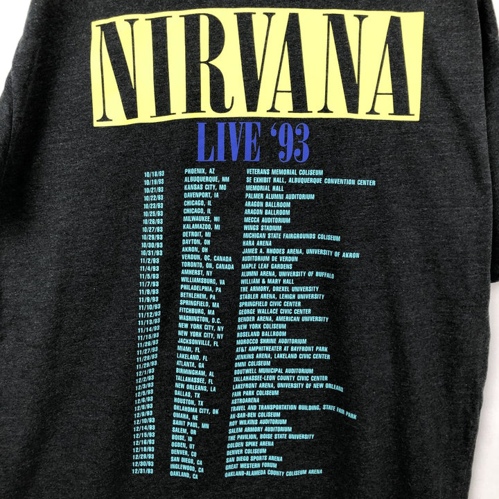NIRVANA Nirvana Band T-shirt, Band T, Men's M size cotton black type Vintage Second Hand