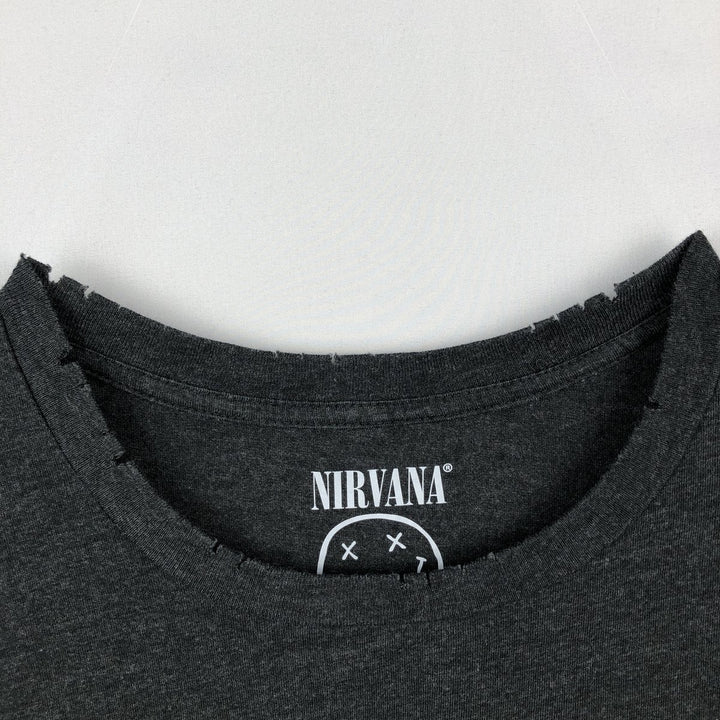 NIRVANA Nirvana Band T-shirt, Band T, Men's M size cotton black type Vintage Second Hand