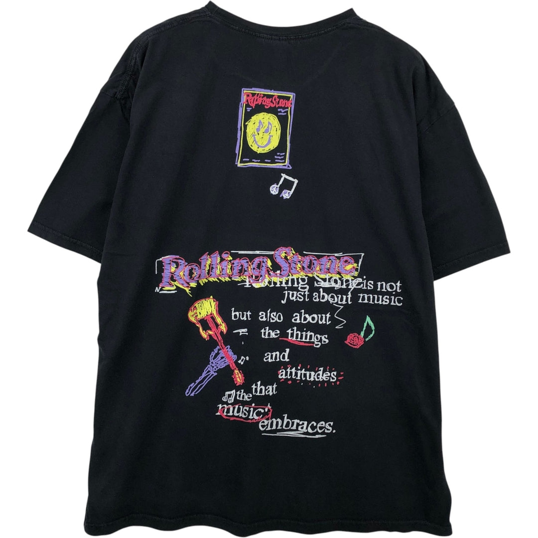 The Rolling Stones Band T-shirt, Men's XL cotton black type Vintage Second Hand