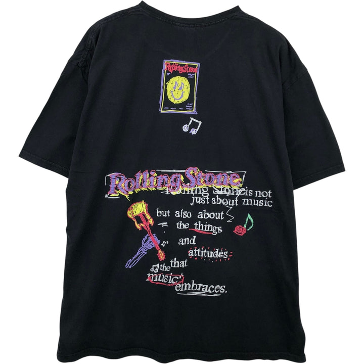 The Rolling Stones Band T-shirt, Men's XL cotton black type Vintage Second Hand