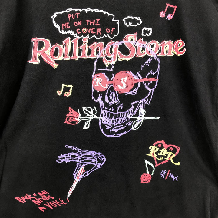 The Rolling Stones Band T-shirt, Men's XL cotton black type Vintage Second Hand