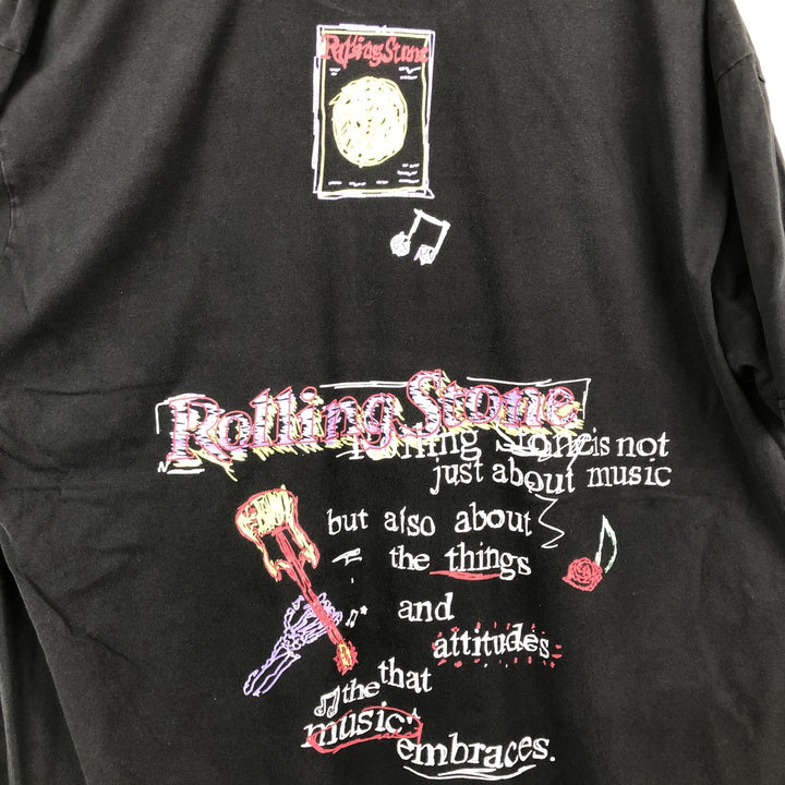 The Rolling Stones Band T-shirt, Men's XL cotton black type Vintage Second Hand