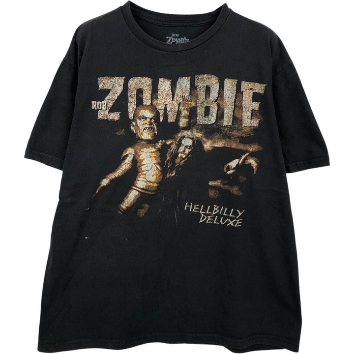 Rob Zombie Rob Zombie Band T-shirt Band T Men's L size cotton black type Vintage Second Hand
