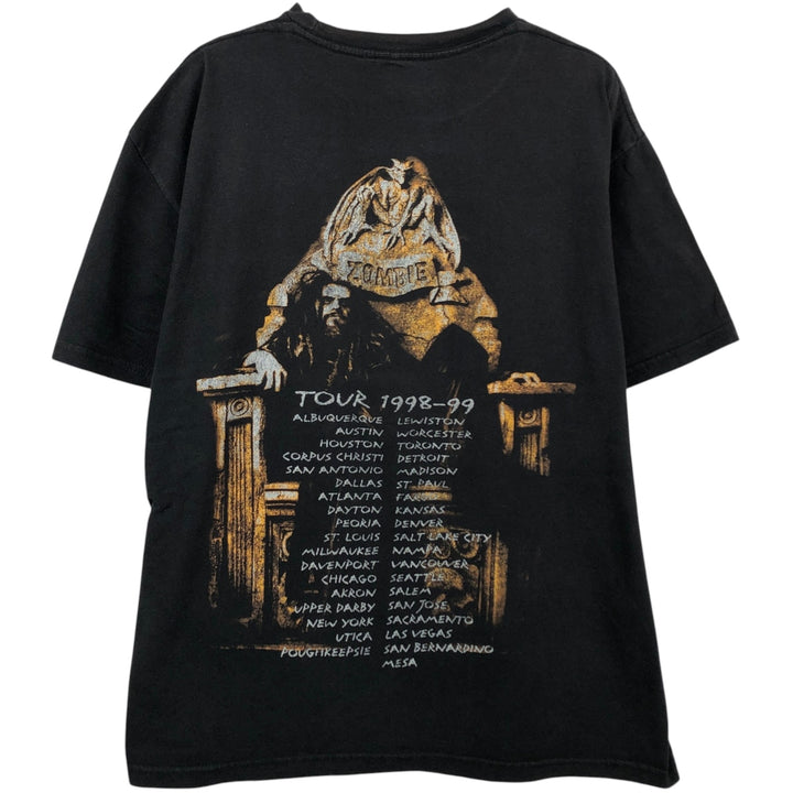 Rob Zombie Rob Zombie Band T-shirt Band T Men's L size cotton black type Vintage Second Hand