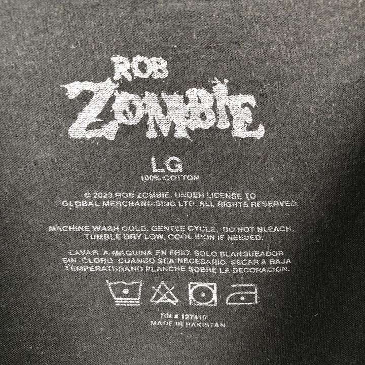 Rob Zombie Rob Zombie Band T-shirt Band T Men's L size cotton black type Vintage Second Hand