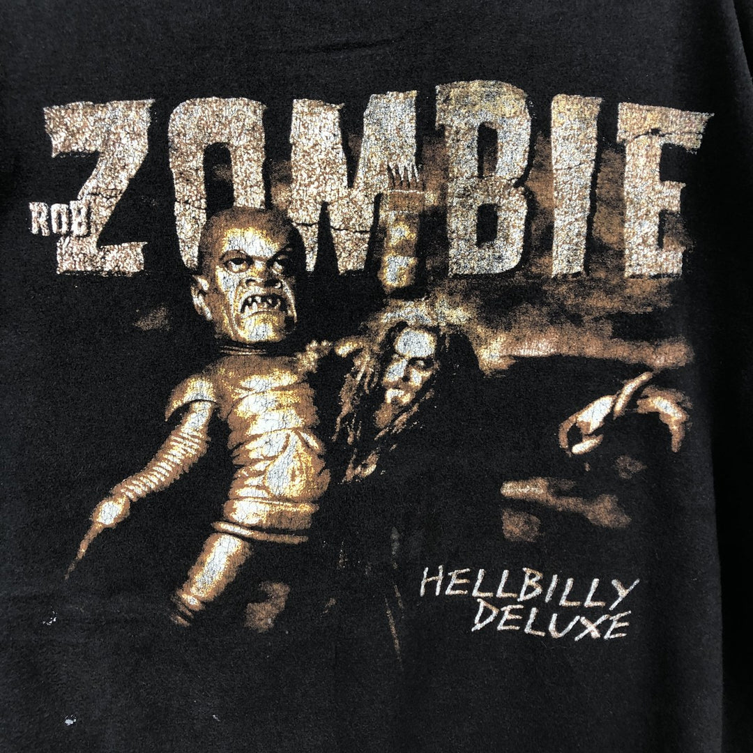 Rob Zombie Rob Zombie Band T-shirt Band T Men's L size cotton black type Vintage Second Hand
