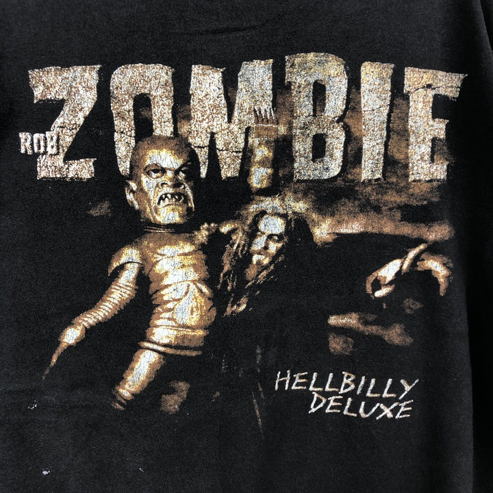 Rob Zombie Rob Zombie Band T-shirt Band T Men's L size cotton black type Vintage Second Hand