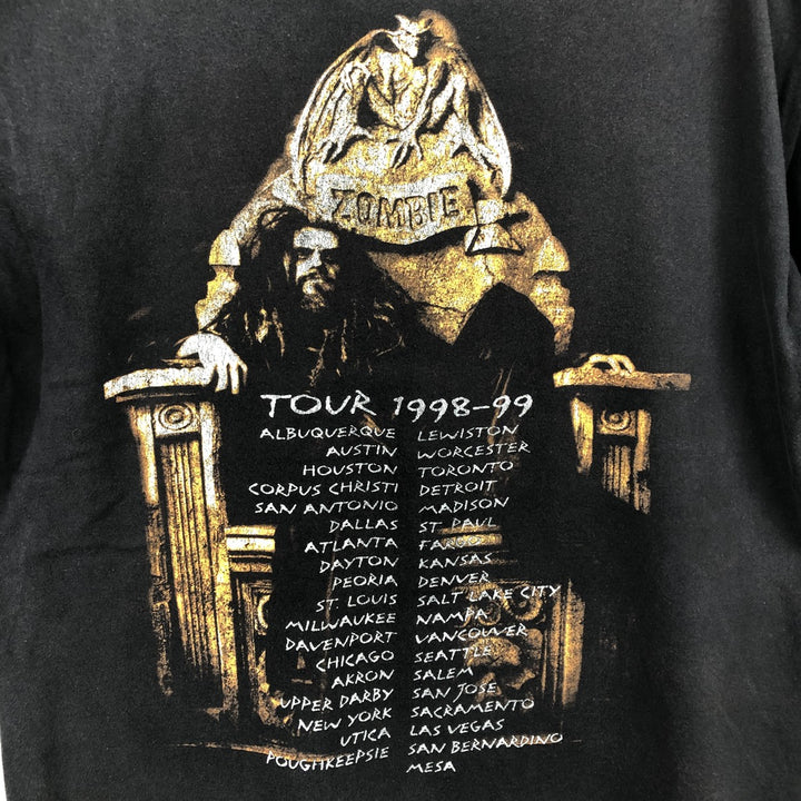 Rob Zombie Rob Zombie Band T-shirt Band T Men's L size cotton black type Vintage Second Hand