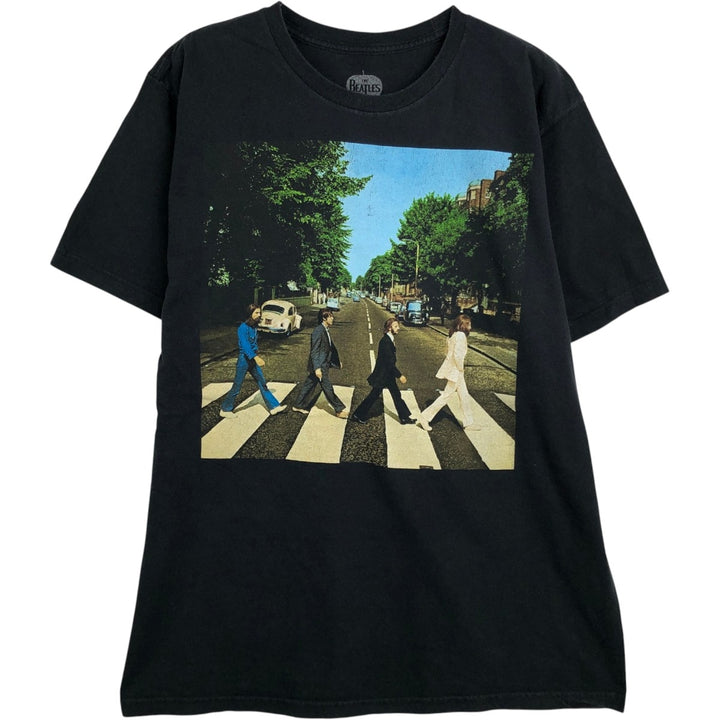 THE BEATLES Band T-shirt, Band T, Men's XL size cotton black type Vintage Second Hand