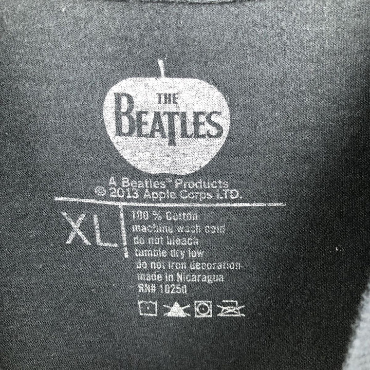 THE BEATLES Band T-shirt, Band T, Men's XL size cotton black type Vintage Second Hand