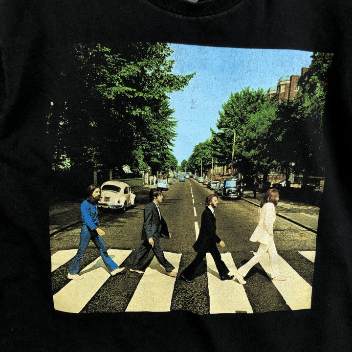 THE BEATLES Band T-shirt, Band T, Men's XL size cotton black type Vintage Second Hand