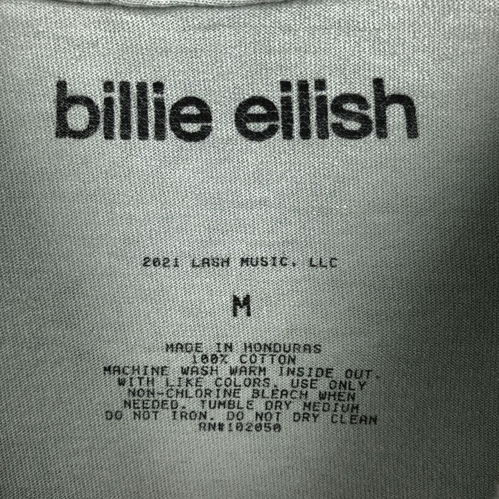 BILLIE EILISH Billie Eilish Band T-shirt Band T Men's M size cotton Blue type light blue Vintage Second Hand